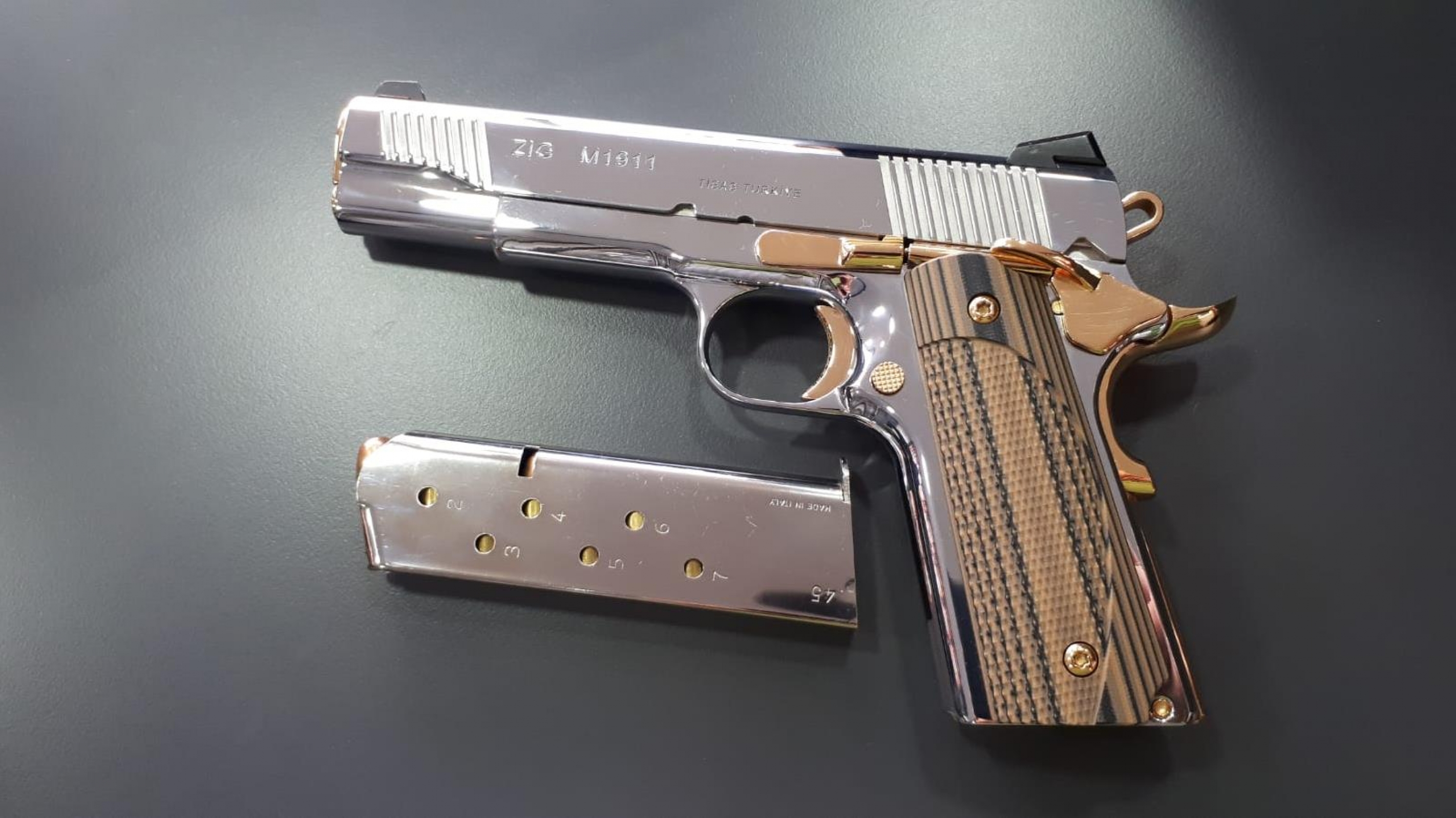 Parlak Krom Kaplama Tisaş Zig M 1911