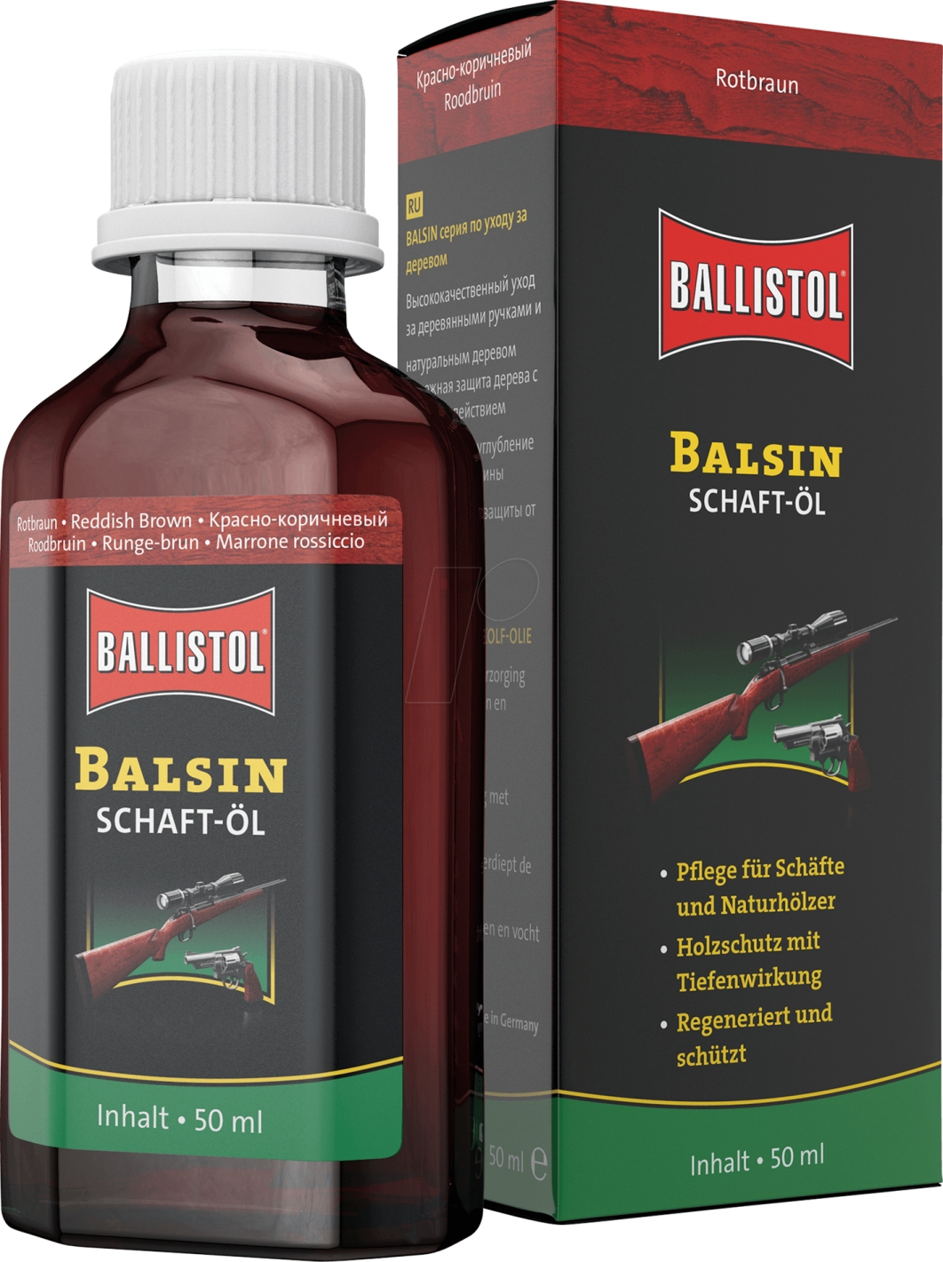Ballistol Balsin Stockoil Reddish Brown Kundak Yağı 50 ml