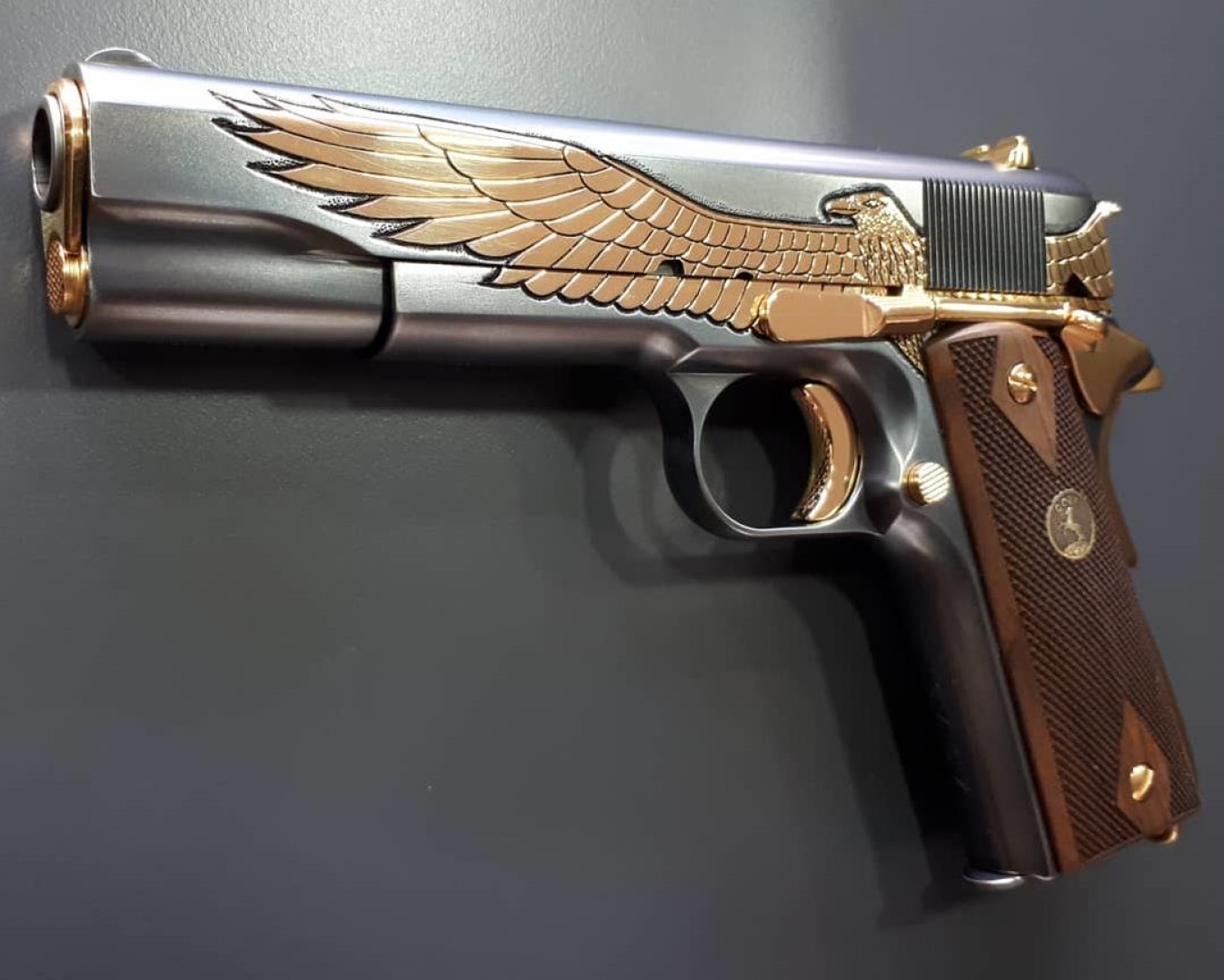 Tisaş Zig M1911 Mat F&uuml;me Titanyum Par&ccedil;alar Altın Kaplama