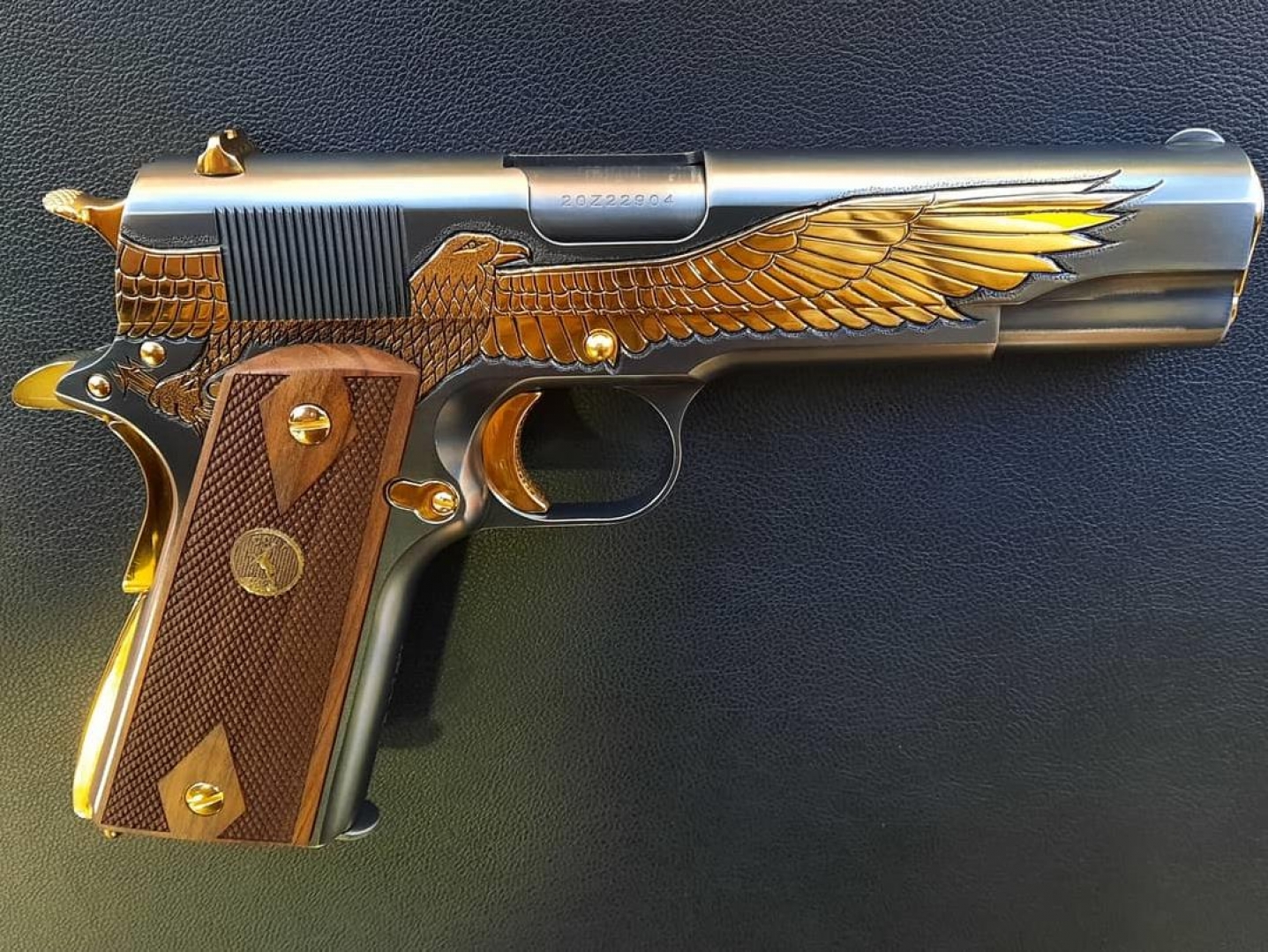 Tisaş Zig M1911 Mat F&uuml;me Titanyum Par&ccedil;alar Altın Kaplama